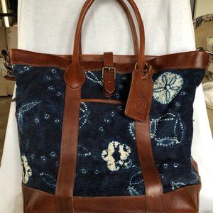 Polo Ralph Lauren vachetta shopper tote overnight bag
